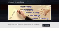 Desktop Screenshot of affordablechristianediting.com