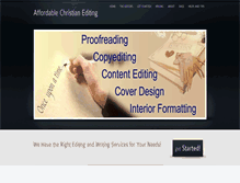 Tablet Screenshot of affordablechristianediting.com